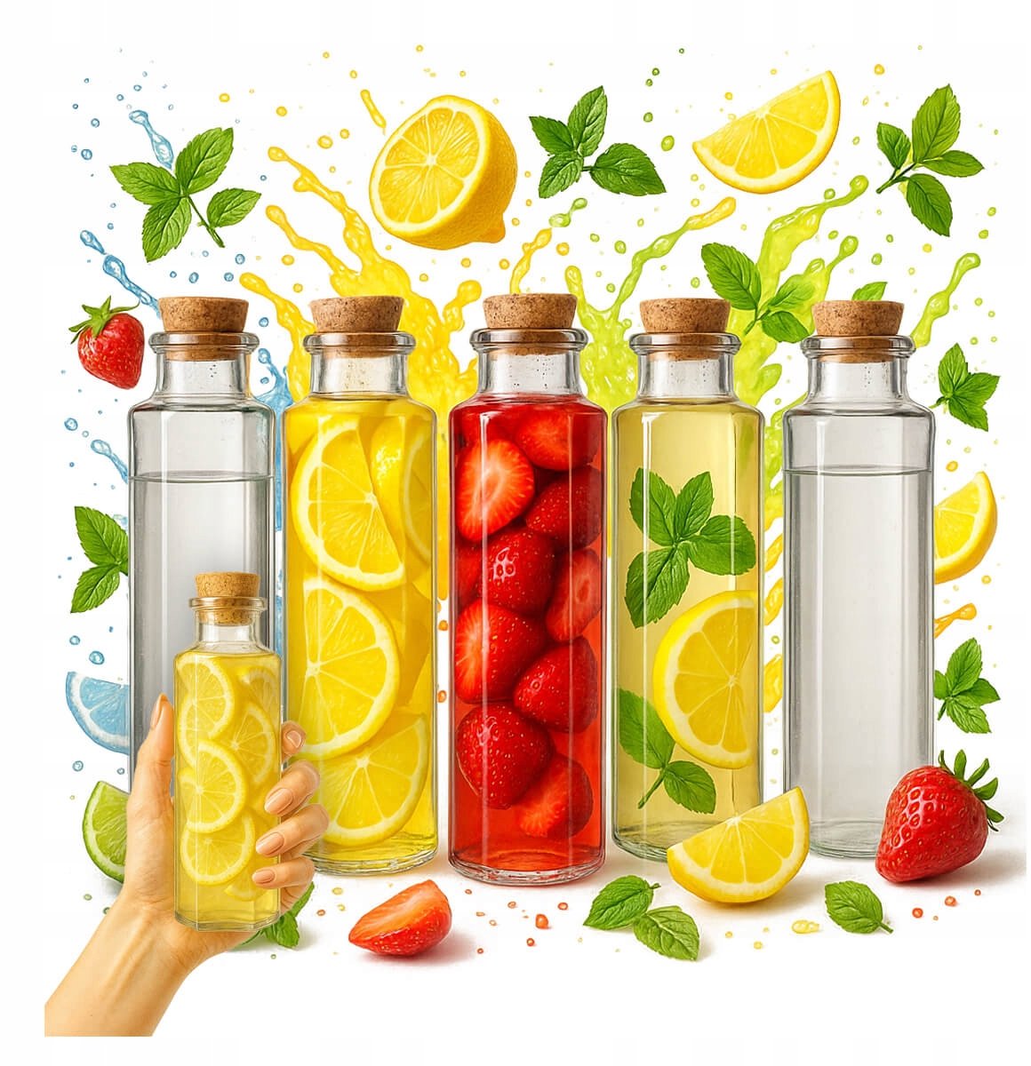 Bimberek Milano - Karaf Voor Sappen - Glazen Fles - 350ml