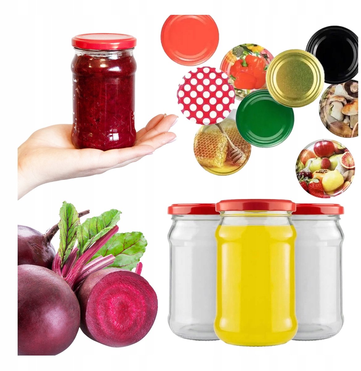 Merkloos - Glazen Weckpot - 315ml - Twistdeksel - Voor Jam en Honing