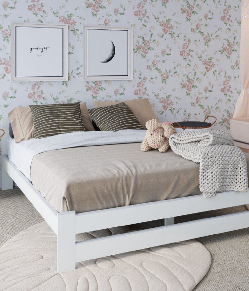 Parwood Arizona - Wit Houten Bed - 120x200 - Scandinavisch Design - Vurenhout