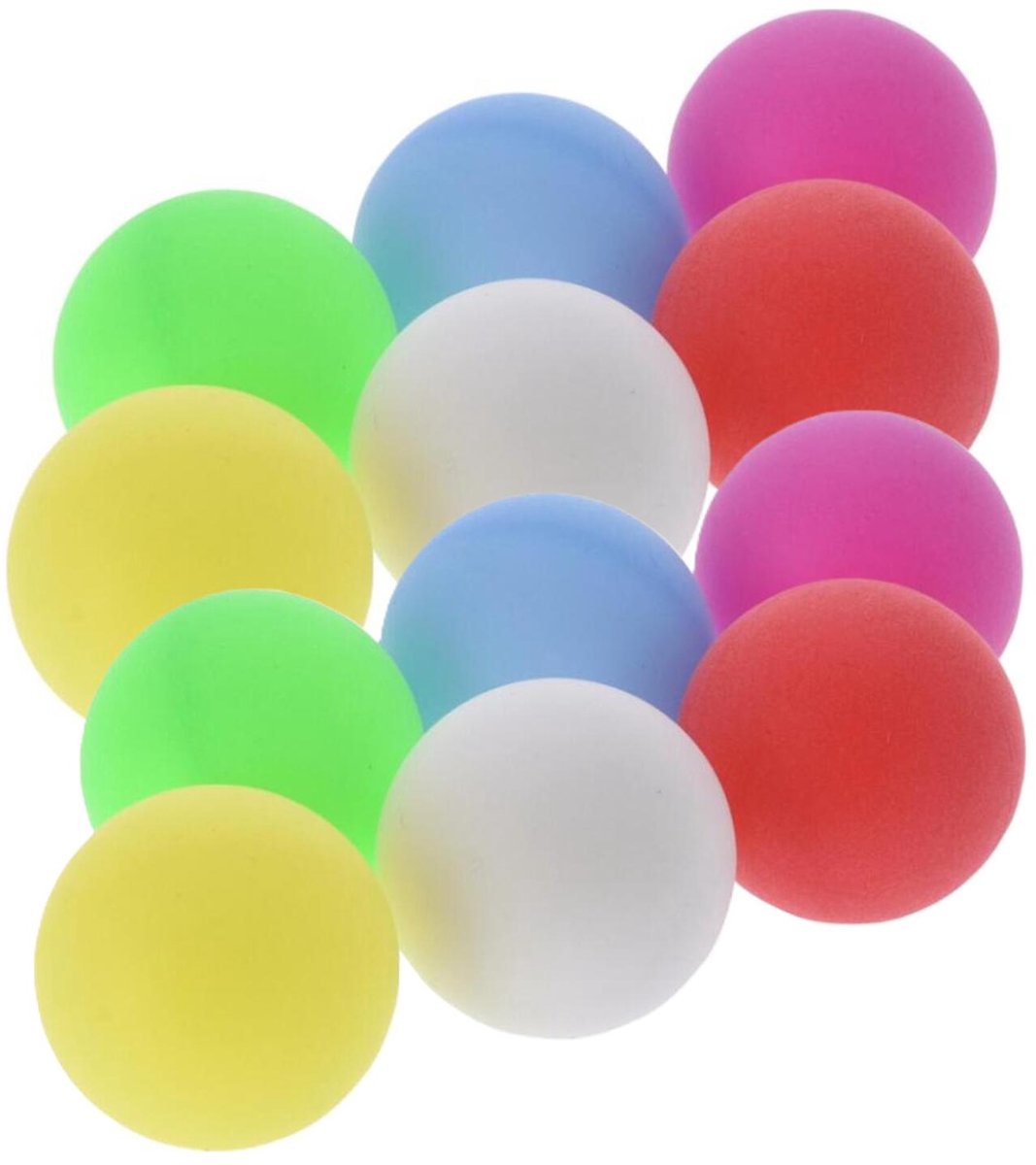 SportX Tafeltennisballen setje - 60x balletjes - kunststof - mix kleuren - pingpong balletjes