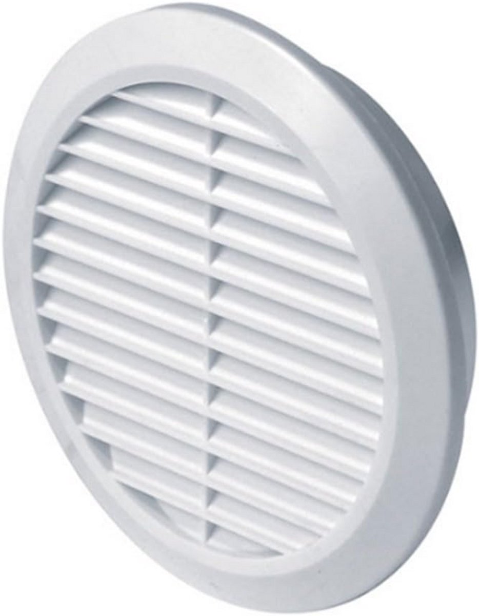 Ventilatierooster - Afvoerluchtrooster - Luchtcirculatie Verbeteren - Met Insectennet - Ø 150 mm - Wit