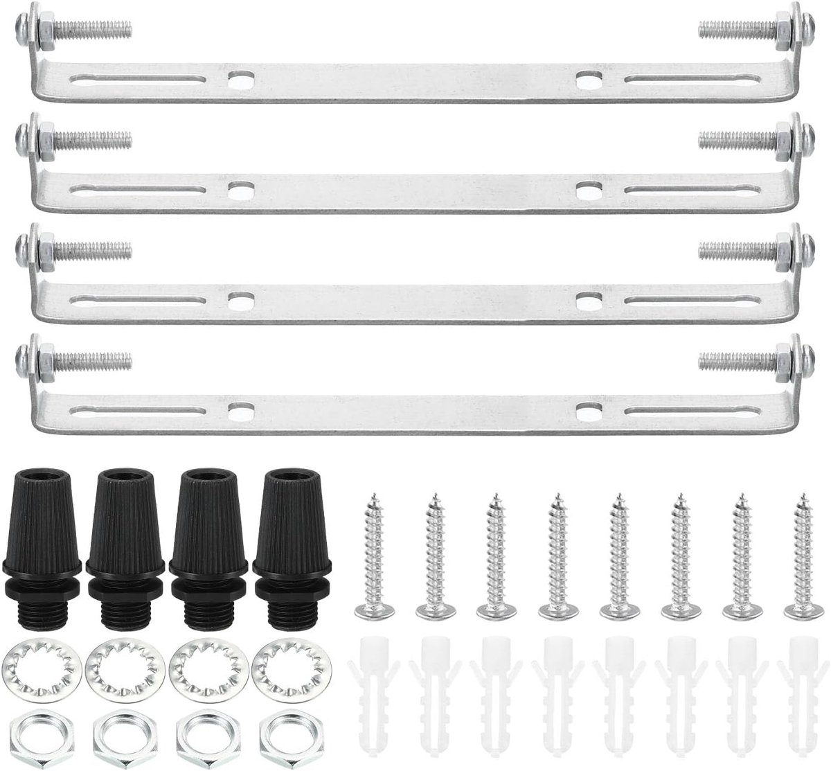 Plafondlampenset - Montagebeugel Plaat - Lampen Ophangen - Roestbestendig Staal - 190 mm - Zilver