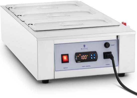 Chocoladesmelter - 3 x 3,2 l - tot 100 °C - Royal Catering — afbeelding 2