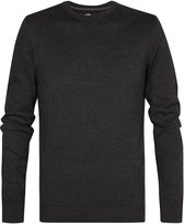 Petrol Industries Heren Fijngebreide Trui - Regular Fit - Ronde Hals - Truien Heren - Pullover - Zwart - Maat XL