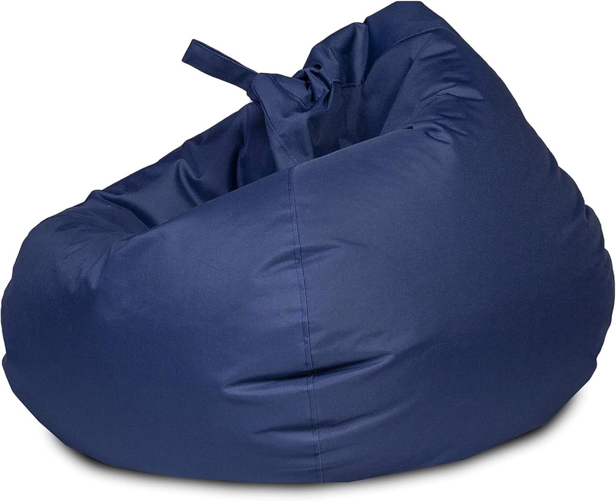 Zitzak Poef - Zitkussen Outdoor - Ontspannen Buiten - Met Handvat - 210 Liter - Blauw