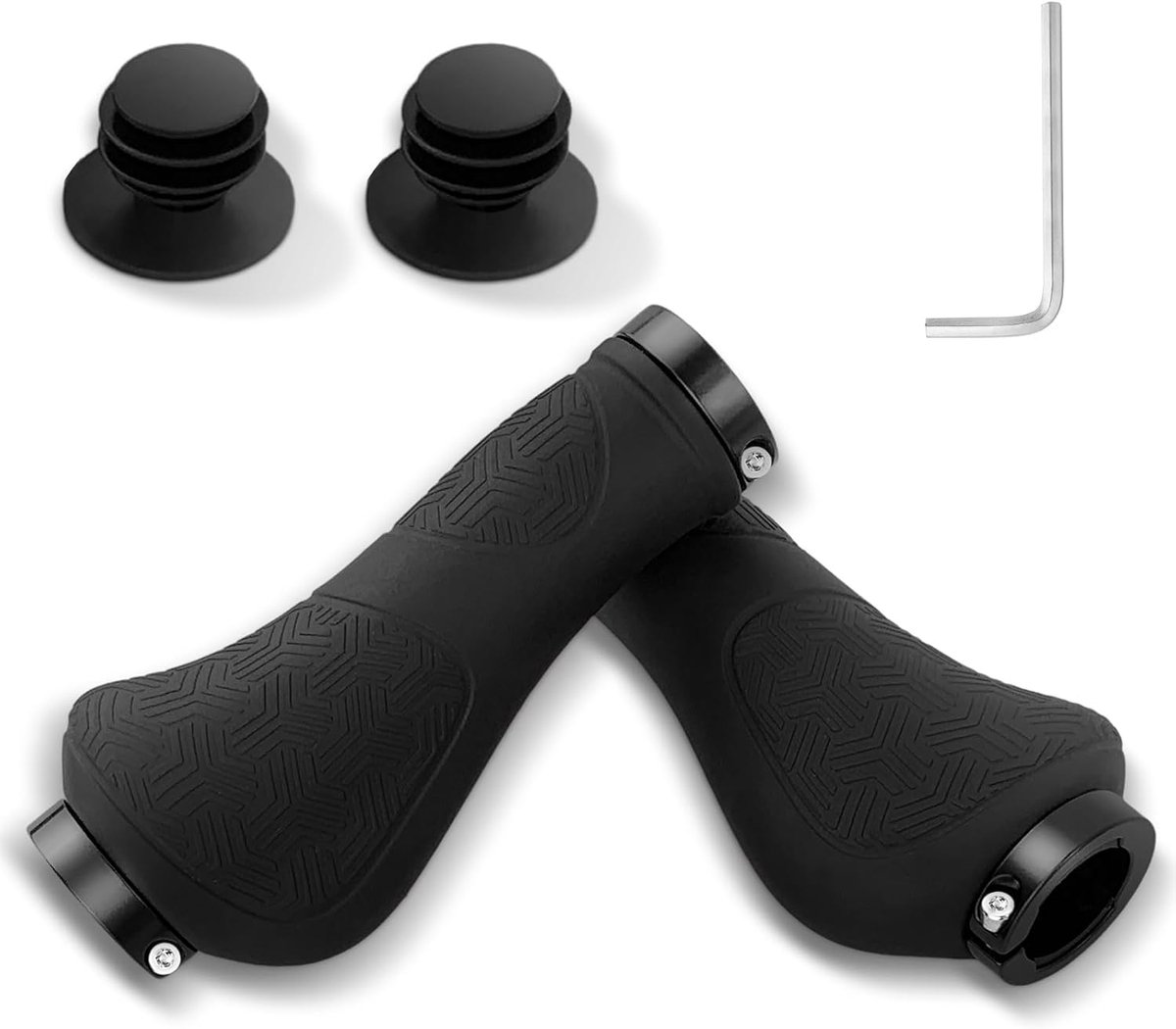 Fietshandgrepen - Antislip grips - Veilig Fietsen - Ergonomisch Ontwerp - 222 mm Stuur - Zwart