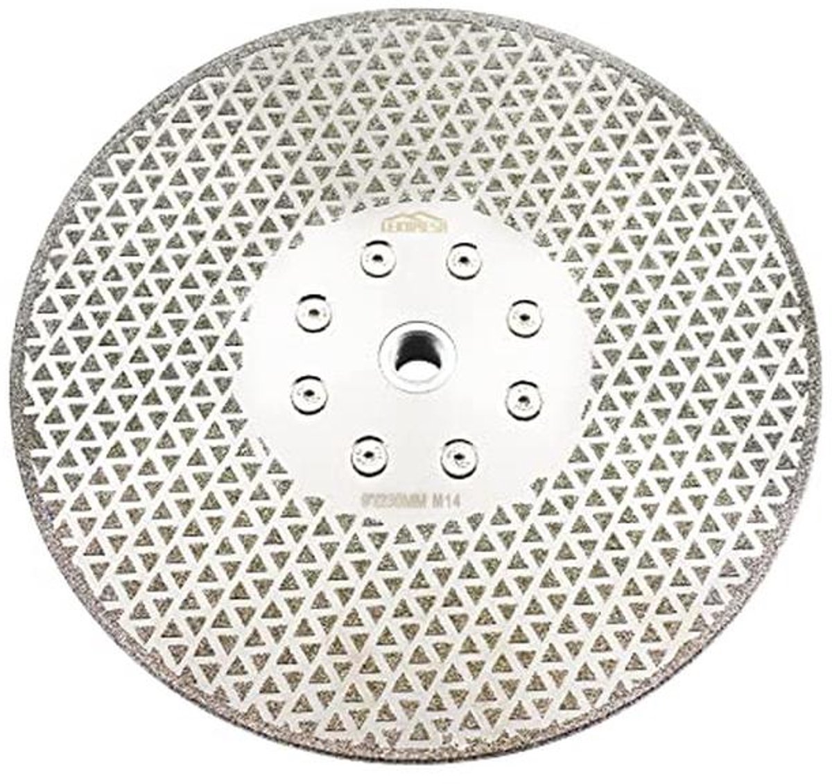 Diamant tegelzaagblad - Doorslijpschijf - Snel snijden - Dubbelzijdig diamantdesign - 230 mm - Zilver