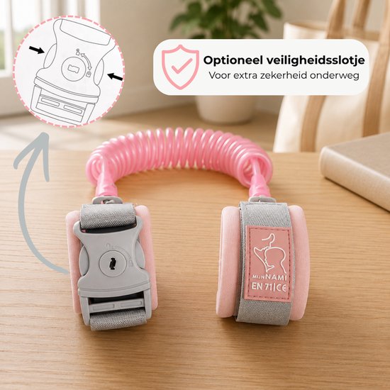 MijnNami Polstuigje Roze 360 Plus - Met Slotje 2 meter - Looptuigje - Kindertuigje - Wandeltuigje met looplijn van Merkloos — afbeelding 2