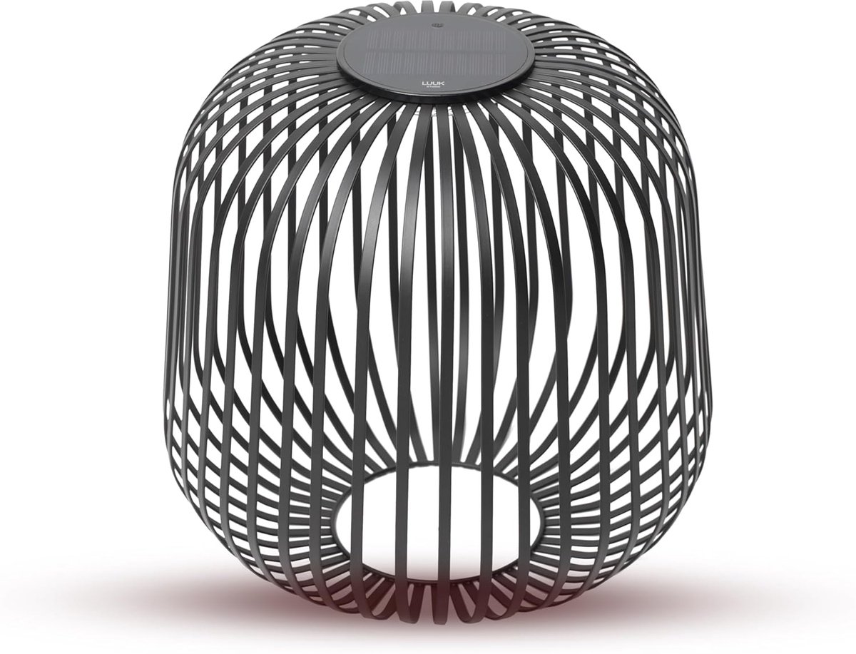 Mobiele Tuinlantaarn - Solar Lamp - Sfeerverlichting Buiten - Oplaadbaar Solar USB-C - Dimbaar - Zwart