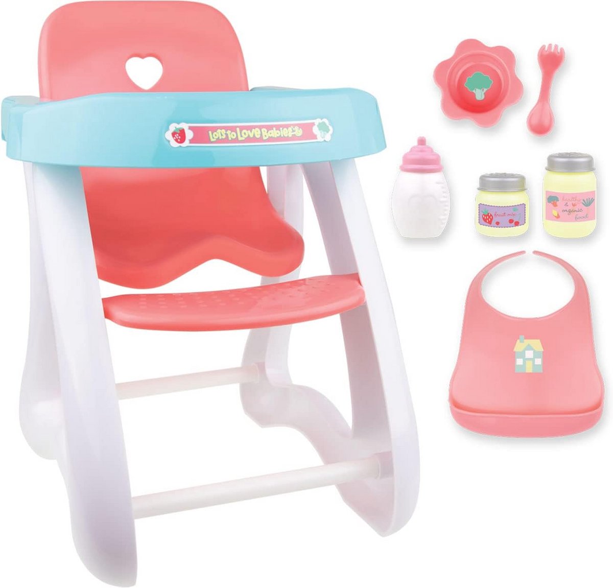 Poppen kinderstoel - Poppenstoel speelgoed - Poppen verzorgen - Gemakkelijke montage - Tot 405 cm - Roze paars