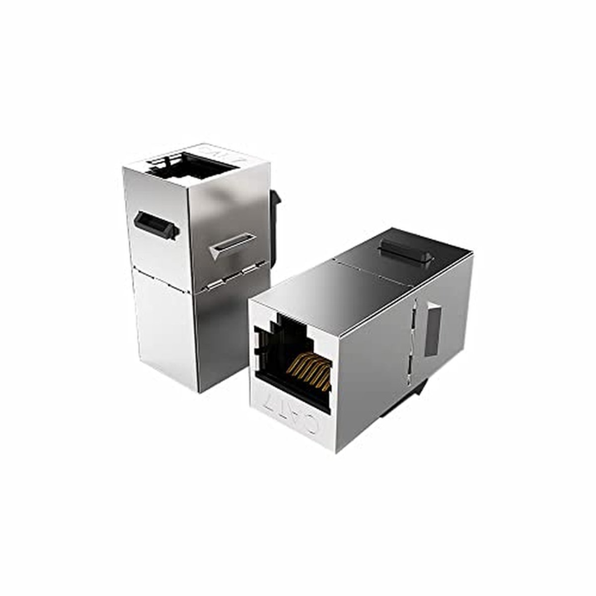 Netwerk Koppelaar - Keystone Adapter - Kabel Verlengen - Volledig Afgeschermd - 5 Stuks - Zilver
