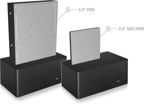 Harde Schijf Dockingstation - Externe Schijf Station - Data Toegang - Plug & Play - 25 & 35 inch - Zwart — afbeelding 3