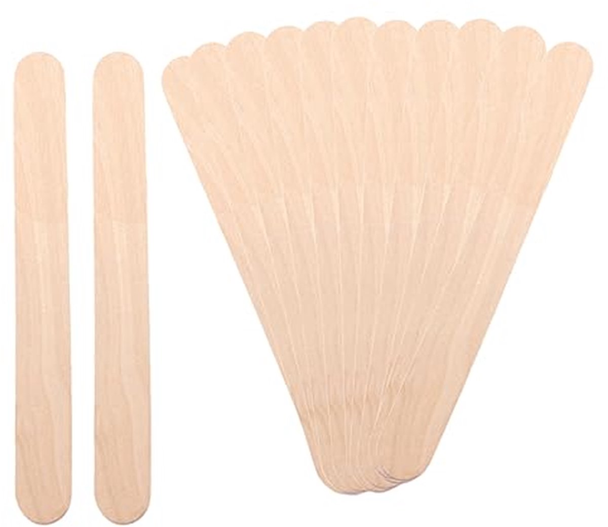 Cosmetica Spatels - Houten Stokjes - Ontharen Gezicht - Gladde Afwerking - 20 Stuks - Houtkleur
