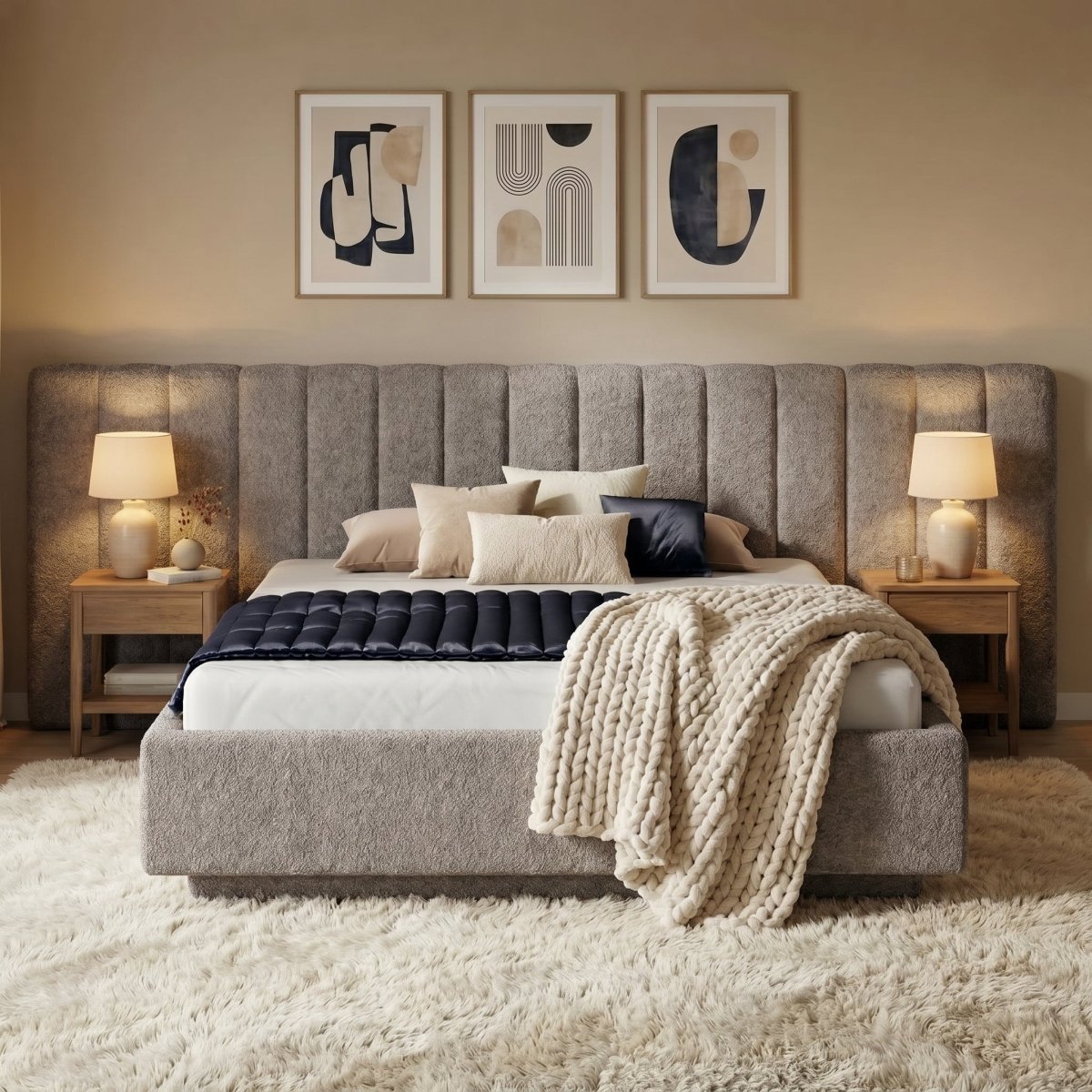 Mörgenn Luxe Bed Loft - Luxe Bedframe - Designbed - - Greige (Dove 16) - 180x200