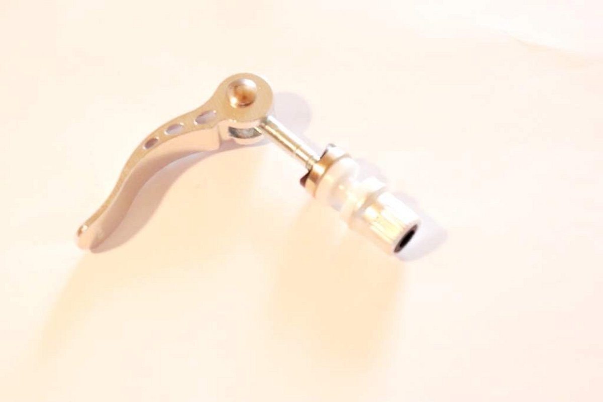Fiets Zadelklem - Snelspanner Fiets - Zadelhoogte Verstellen - Lichtgewicht Aluminium - M6 x 55 mm - Zilver