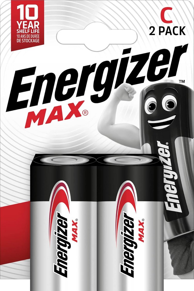 Alkaline Batterijen - C Batterijen - Dagelijkse Apparaten - Betrouwbare Energiebron - 2 Stuks - Zilver