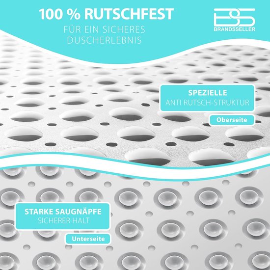 Anti-slip Douchemat met Noppen 70x38 cm - Waterabsorberende Badmat voor Badkamer en Douche van Merkloos — afbeelding 4