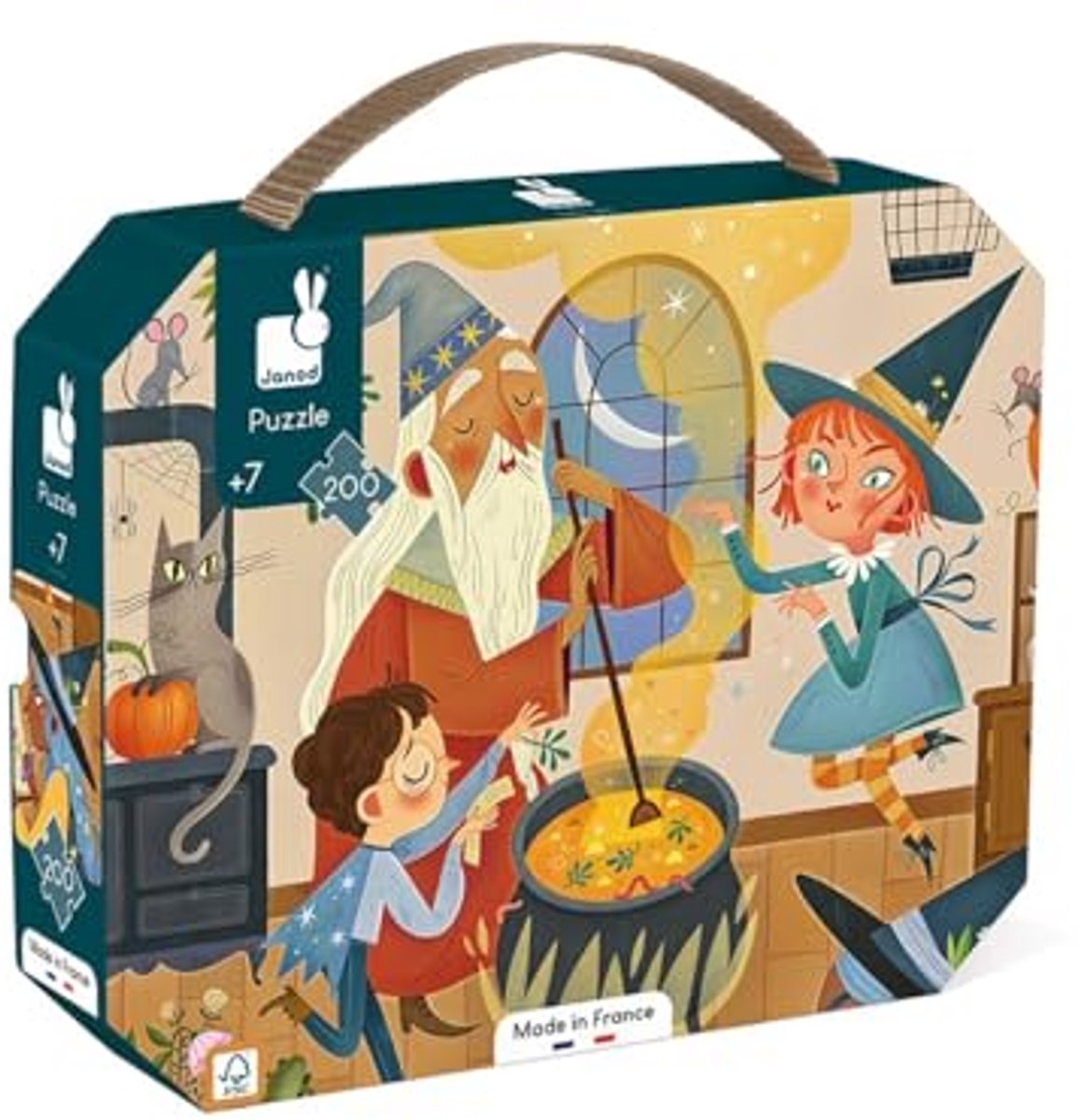 Puzzel 200 stukjes - Educatief spel - Geduld ontwikkelen - Gemaakt in Frankrijk - 40 x 50 cm - Bruin