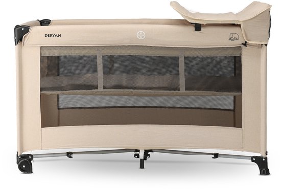 Deryan Luxe Campingbed - Inclusief transporttas - Inclusief verschoonblad -Inclusief bodemverhoger - Cream van Deryan — afbeelding 2