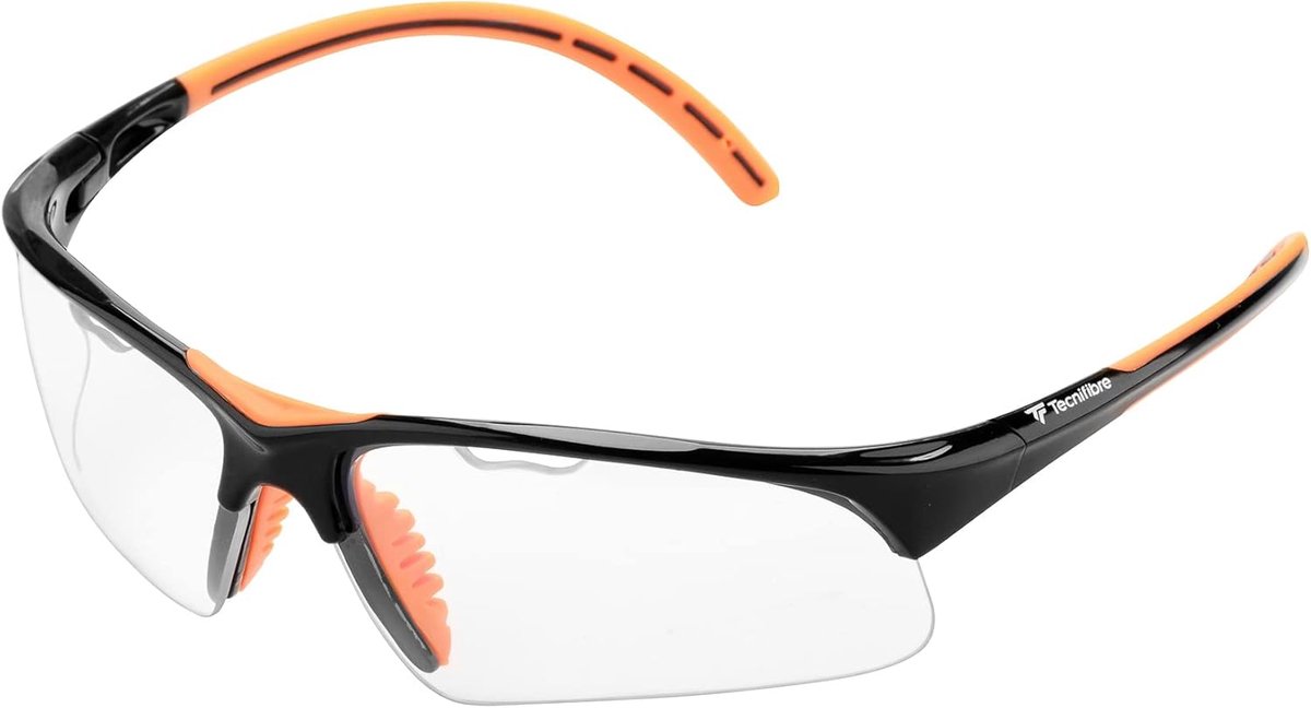 Squash Veiligheidsbril - Squashbril Basketbalbril - Sport Bescherming - WSF Goedgekeurd - One Size - Zwart Oranje