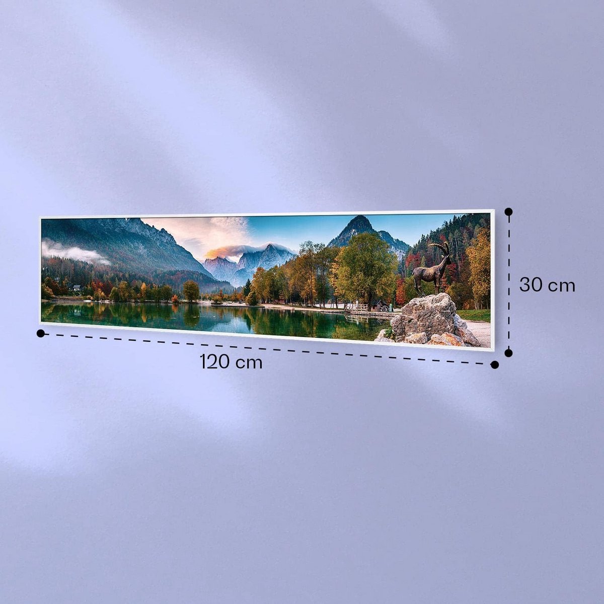 Infrarood Verwarming - Wandpaneel - Comfortabele Warmte - App Bediening - 120x30 cm - Wit – foto 2