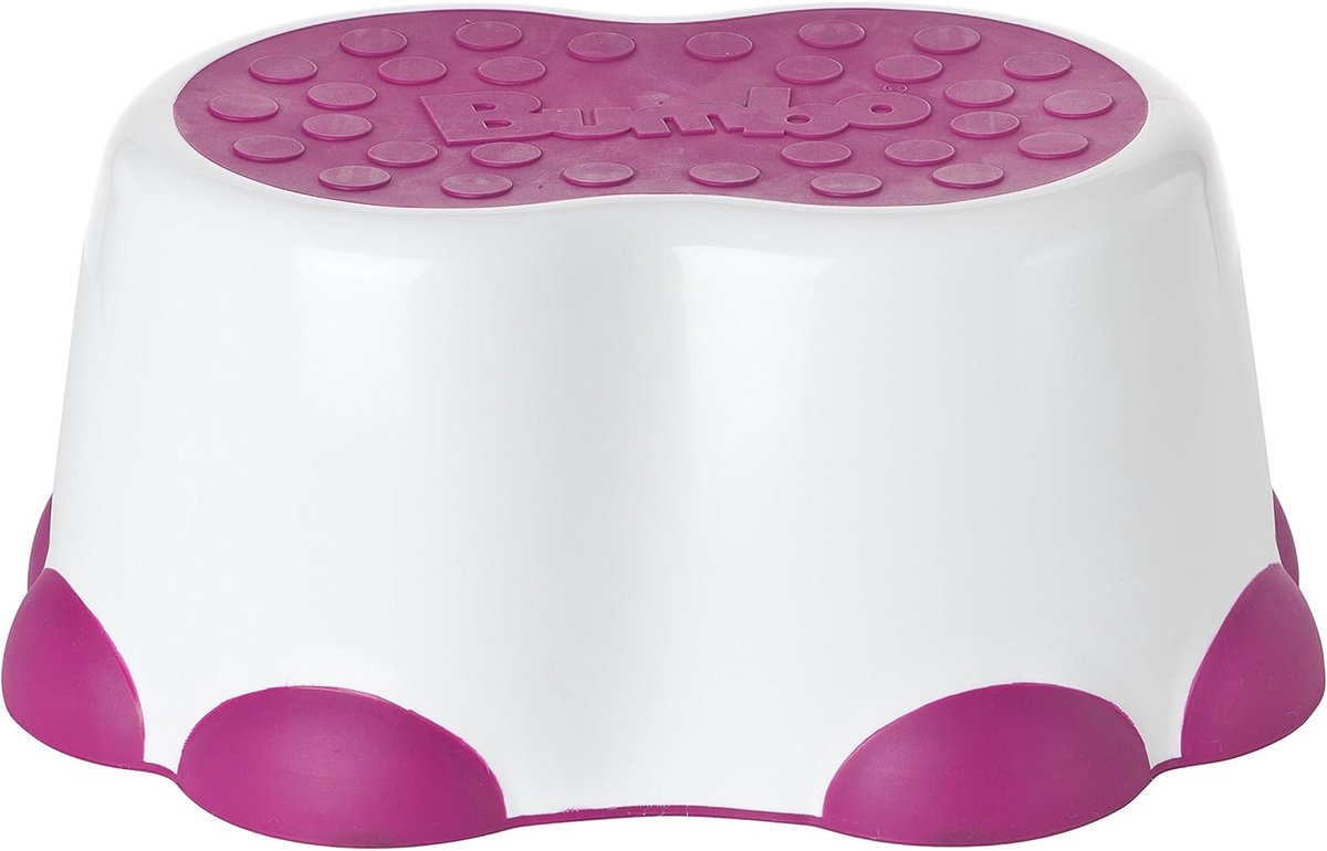 Badkruk - Opstapje kind - Zelfstandig wassen - Antislip ontwerp - 40 x 28 x 16 cm - Magenta