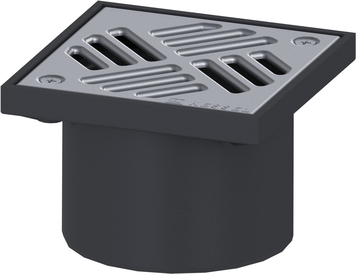 KESSEL-opzetstuk - sleufrooster, V2A, 150 x 150 mm, K 3, 48950