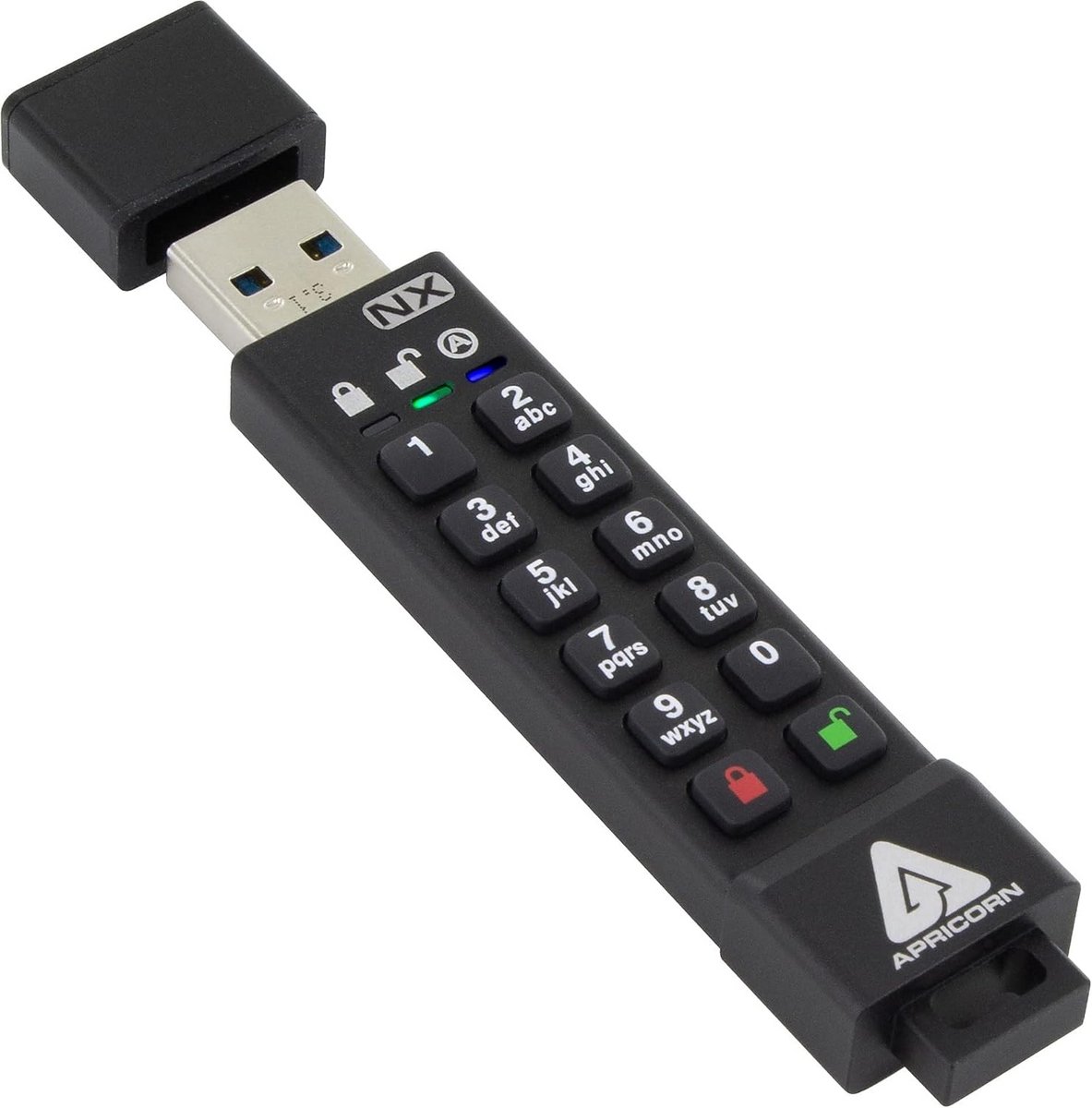 Gecodeerde USB Stick - Veilige Datadrager - Gegevens Beveiligen - Hardware Encryptie - 64GB - Zwart