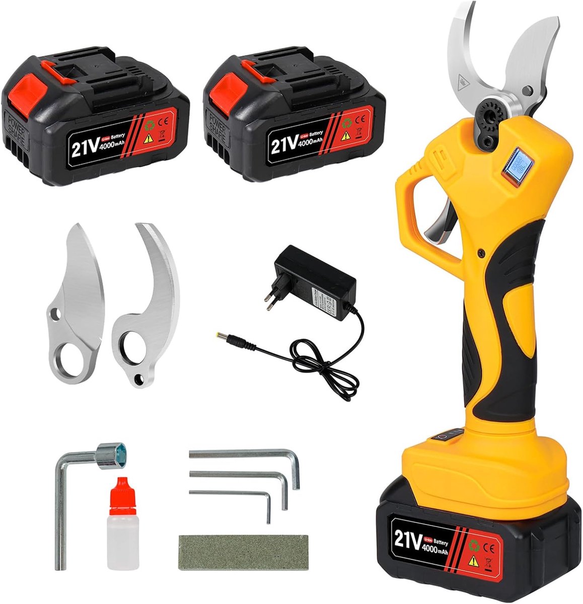 Elektrische Snoeischaar - Accu Snoeischaar - Tuinonderhoud Vereenvoudigen - Borstelloze Motor - 40 mm Snoedikte - Zwart