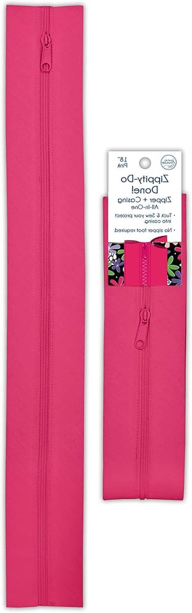 Naaiset Rits - Naaisets Kit - Ritsen Toevoegen - Voorgenaaide Ritsen - 18 inch - Roze