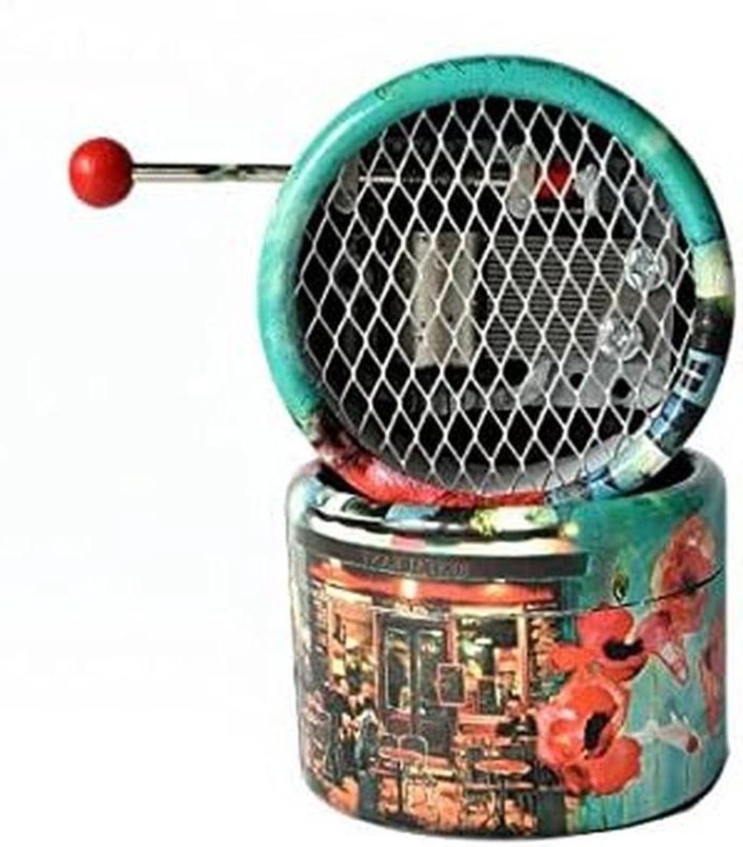 Muziekdoosje Melodie - Draaiorgel Doosje - Muziek Afspelen - Resonantiedoos Versterkt - 57 cm Diameter - Antiek