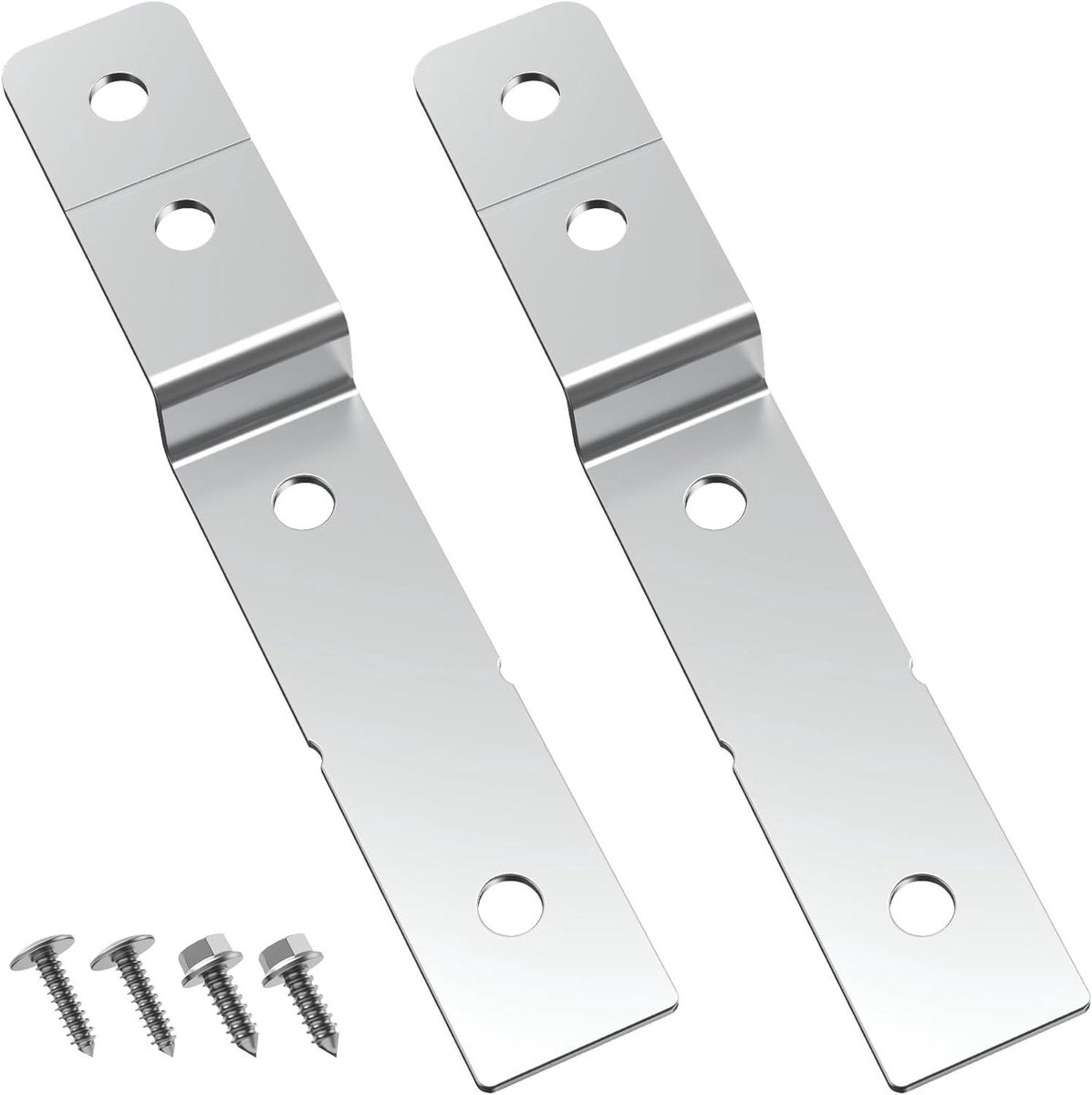 Vaatwasser Zijmontagebeugel - Vaatwasmachine Bevestiging - Vaatwasser Stabiliseren - Gegalvaniseerd Staal - 2 stuks - Zilver