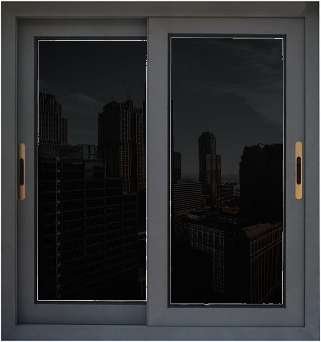 Matte Raamfolie - Inkijkbescherming Folie - Privacy Creëren - Reflecterend Overdag - 100 x 200 cm - Zwart