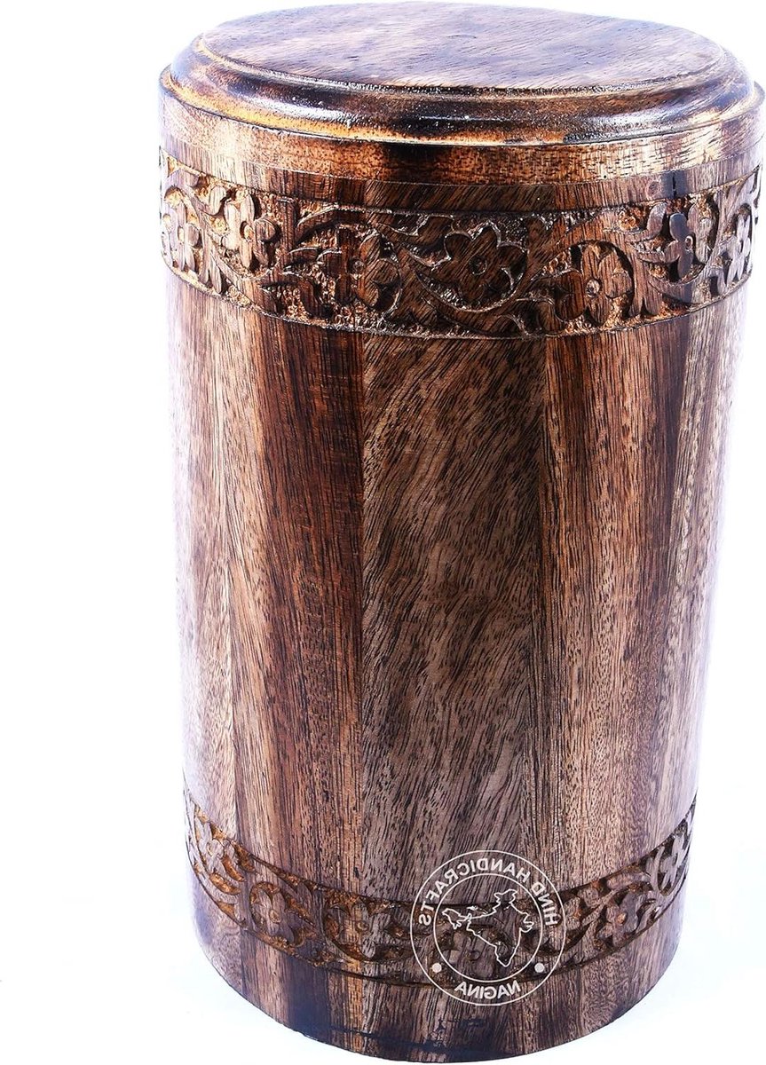 Houten Urn As - Crematie Kist - Herdenken Geliefde - Handgemaakt Palissanderhout - 29 x 165 x 165 cm - Bruin