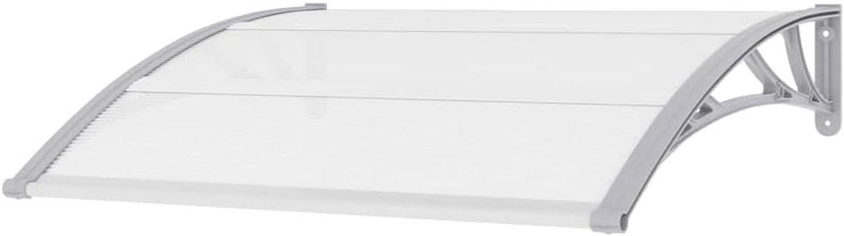 Deurluifel - Luifel over deuren - Bescherming tegen neerslag - Gebogen polycarbonaat platen - 120 x 75 cm