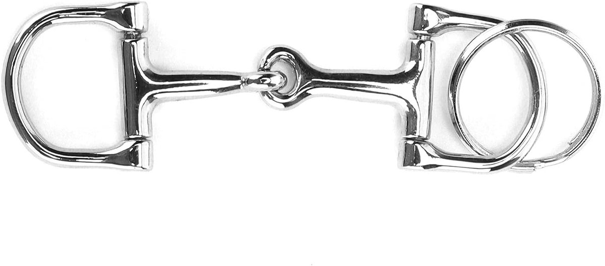Zilveren Snaffle Bit Sleutelhanger voor Paardliefhebbers, Perfecte Decoratie en Cadeau, 10 x 3 cm