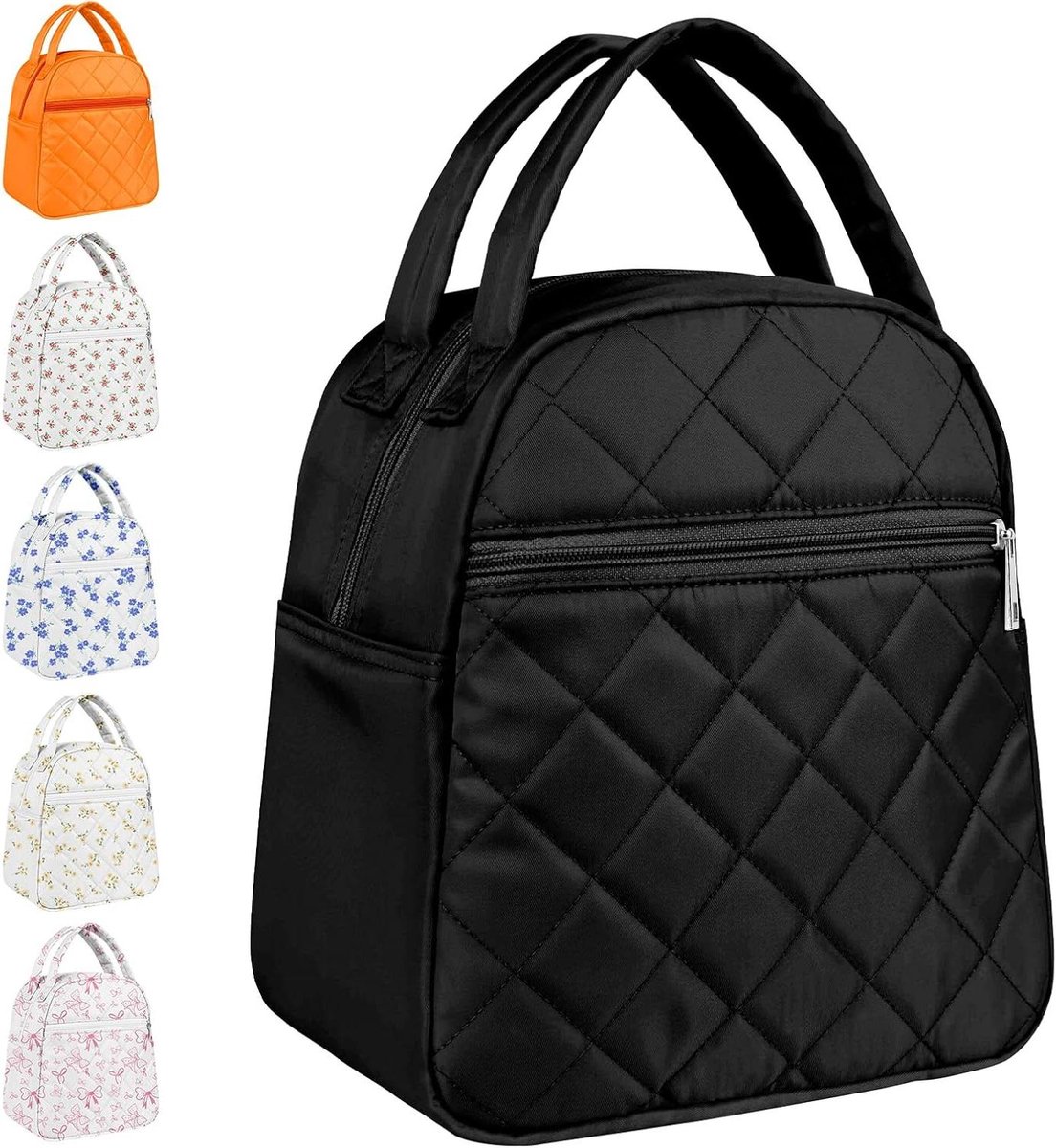Lunchtas Dames - Lunchbox Vrouwen - Werk Lunch Vers Houden - Waterdichte Oxford Stof - 11 Liter - Zwart