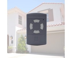 Afstandsbediening Garagedeur - Poort opener - Toegang Automatisering - 4 Kanaals Zelfstudie Codering - 10 Meter Bereik - Grijs