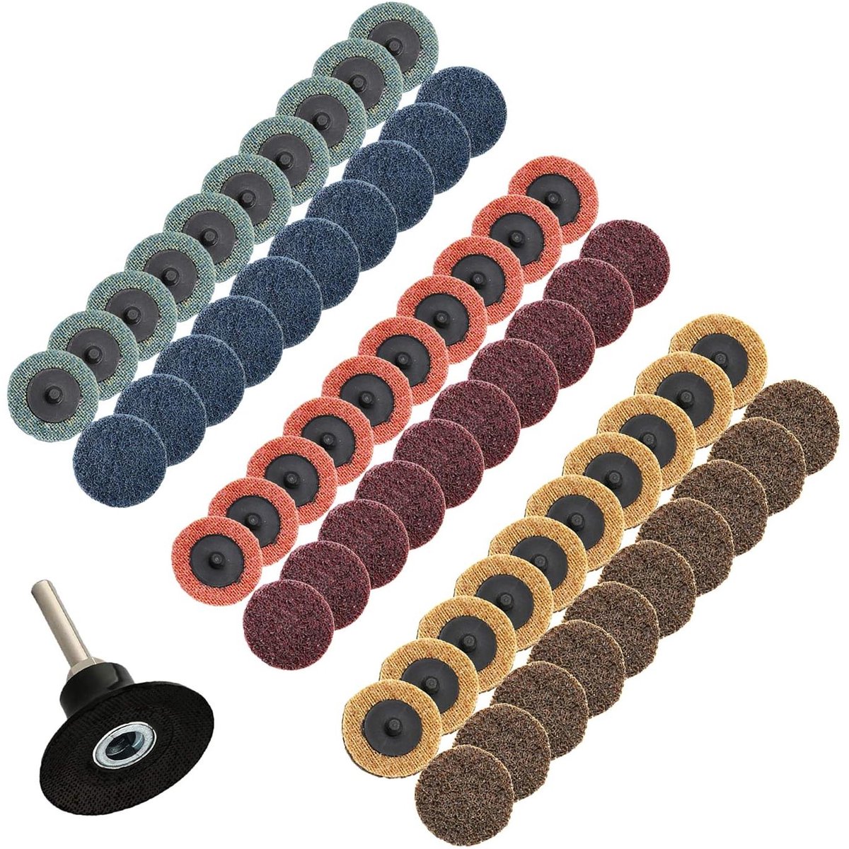Schuurschijven Assortiment - Oppervlakte Conditioning - Metaal Polijsten - Snelle Warmteafvoer - 2 Inch 60 Stuks - Blauw