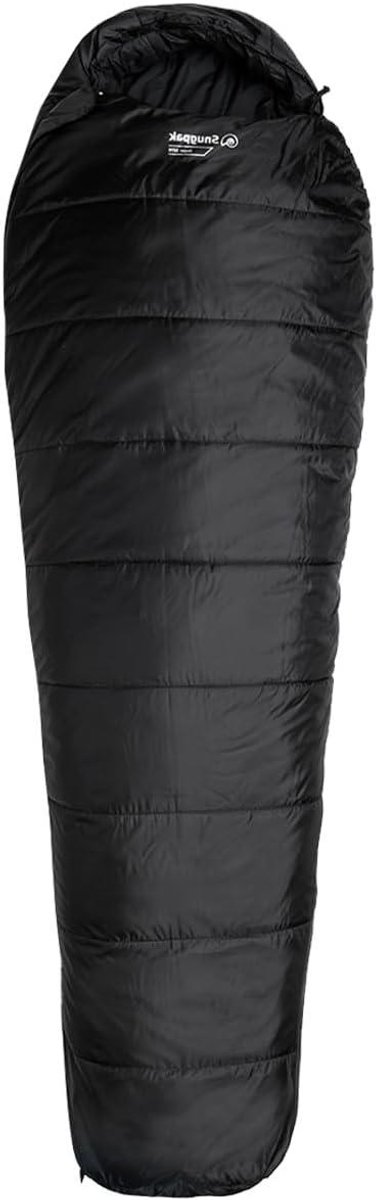 Mummie Slaapzak - Winter Slaapzak Kamperen - Kamperen en Outdoor - Isofibre Isolatie tot -10°C - 1-persoons - Onyx Zwart