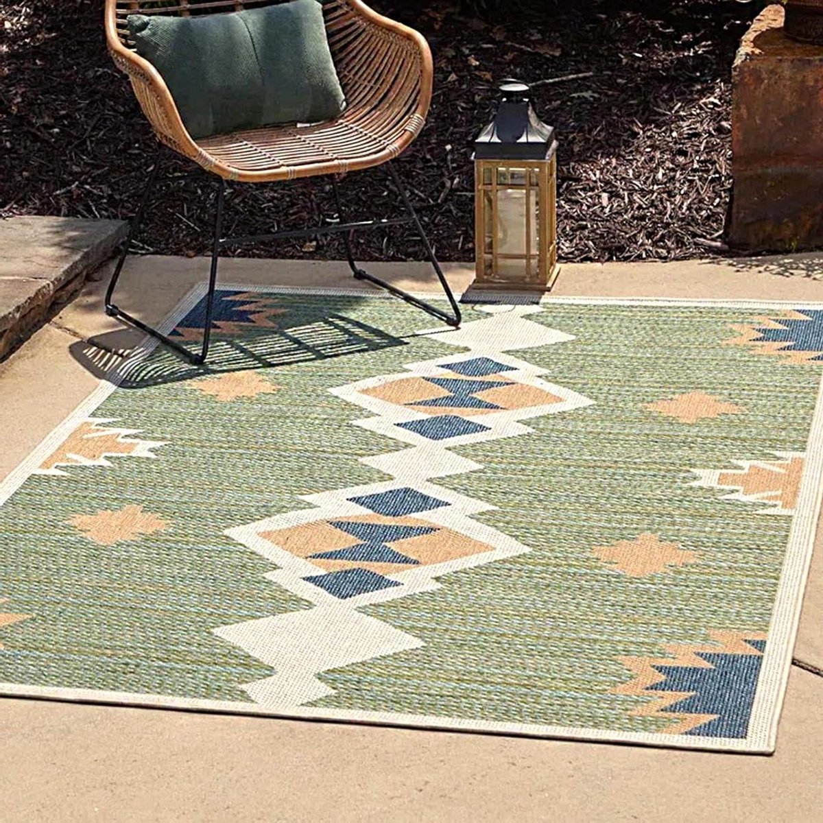 Buitentapijt Waterdicht - Terrastapijt Patio - Buiten Leven - Antislip Onderkant - 200 x 300 cm - Geometrisch