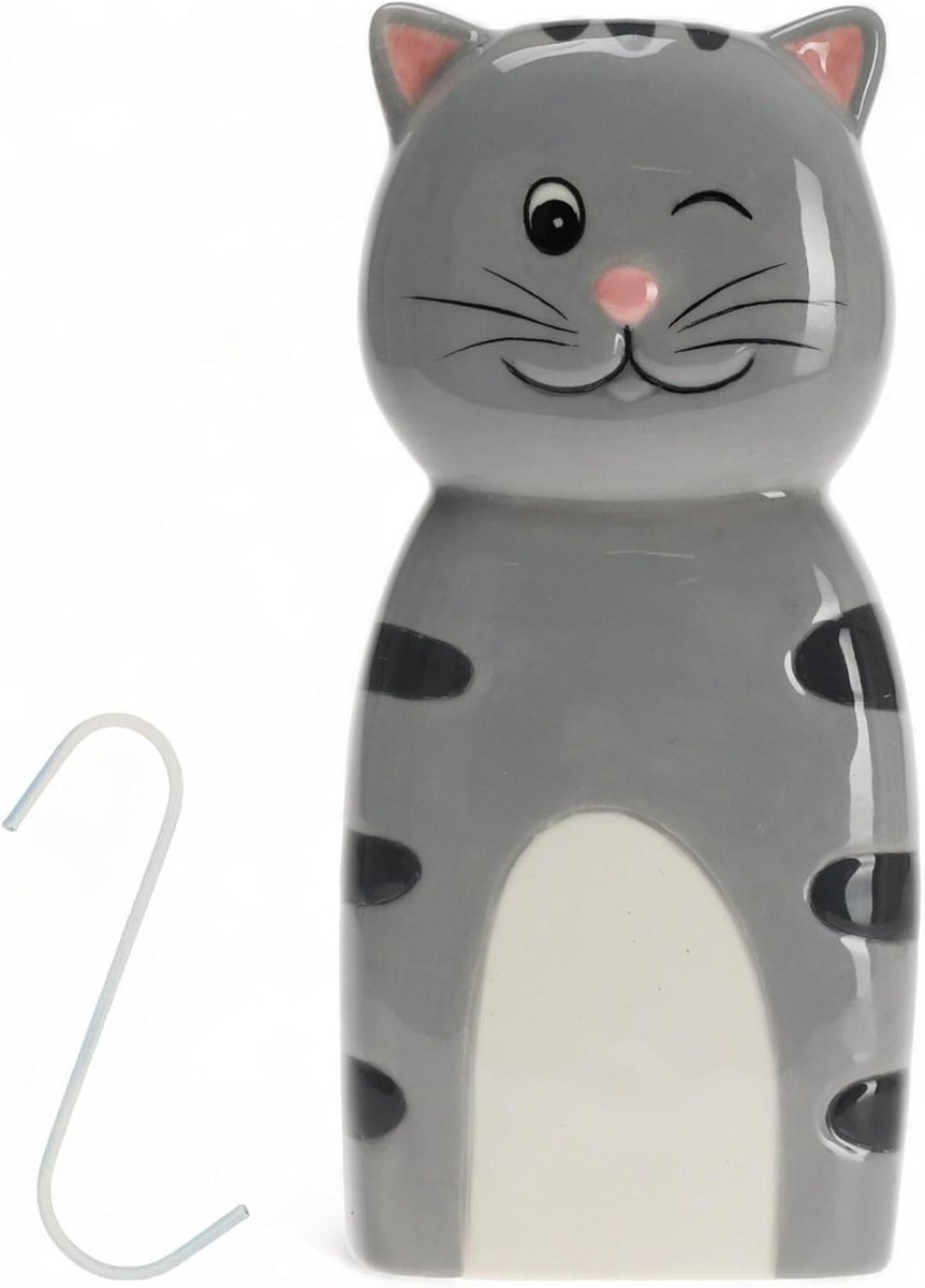 Luchtbevochtiger waterverdamper - Keramiek verdamper - Binnenklimaat verbeteren - Schattige dierenvorm - 200 ml - Kat