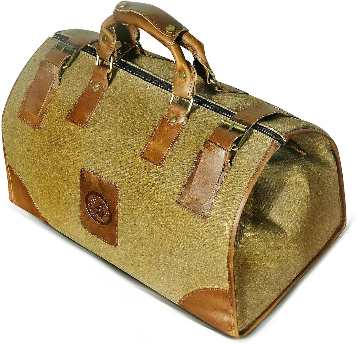 Reis Tassen - Weekendtas Sporttas - Reizen Vakantie - Waterafstotend Canvas - 46 cm - Bruin