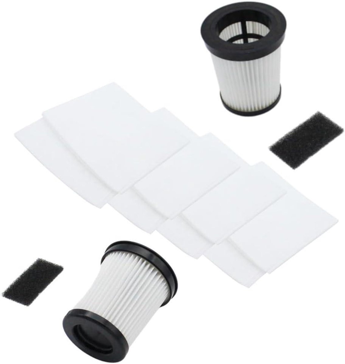 Stofzuigerfilters - Filterset - Stofzuigen - 12-delige set - 2 filters + 8 vlies - Wit
