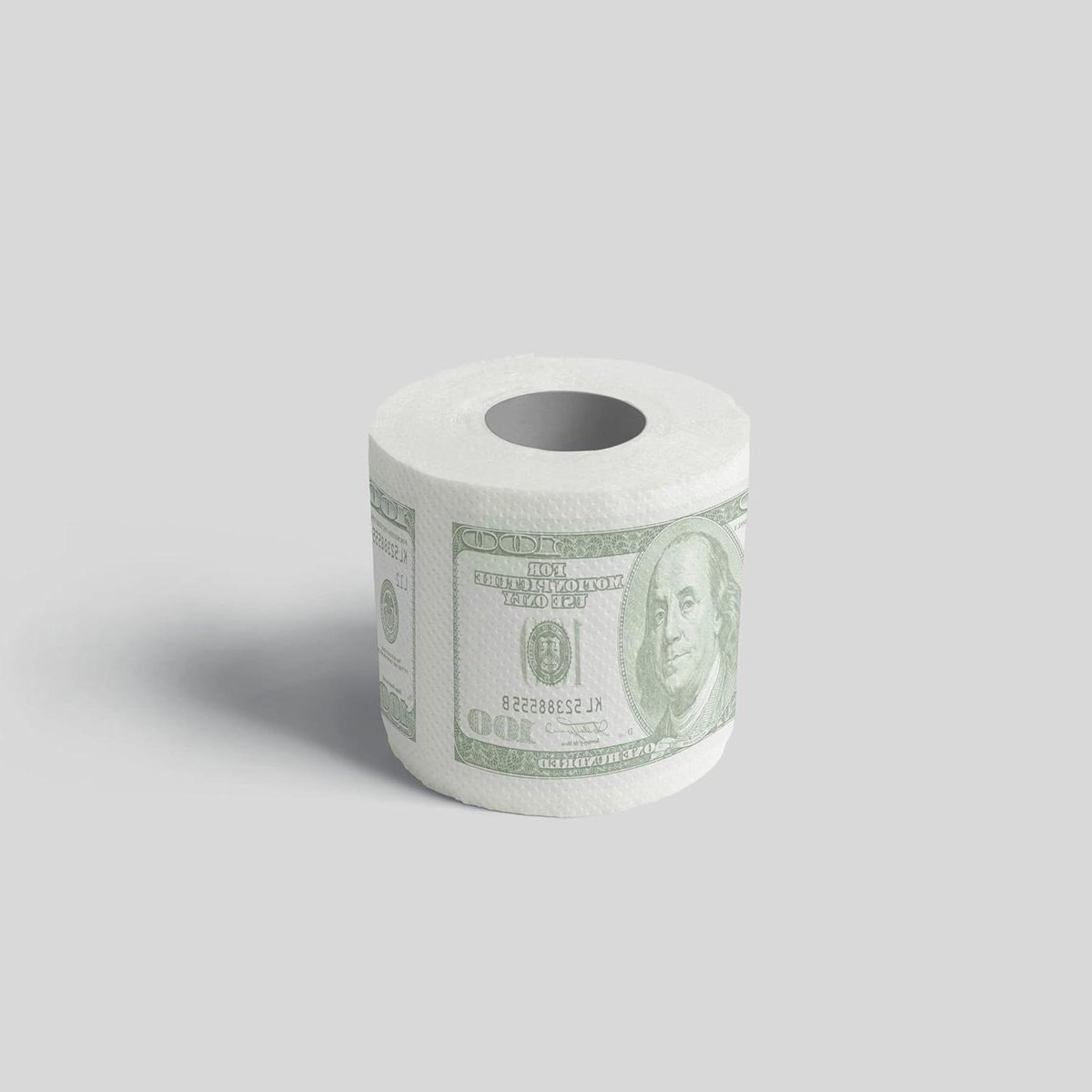 Toiletpapier met Dollarprint - Geldrol Grappig - Cadeau Idee - Bankbiljet Patroon - 150 Vellen - Multicolor