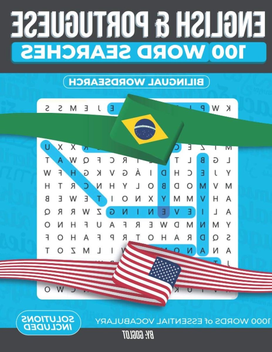 Woordzoekers Portugees Engels - Taal Leren Puzzel - Woorden Leren - 100 Puzzels 1000 Woorden - 118 Pagina's