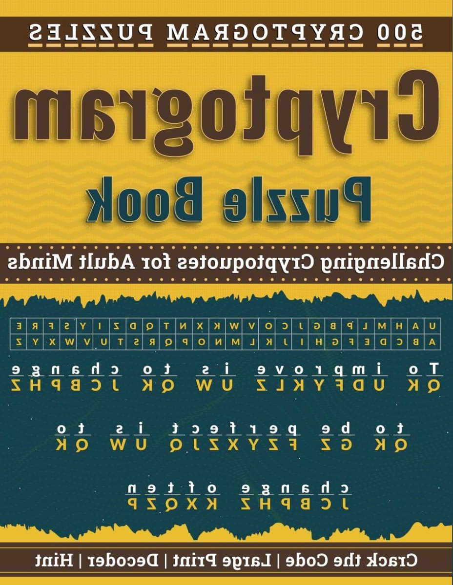 Cryptogram Puzzelboek - Cryptoquotes Puzzels - Hersenen Trainen - 500 Uitdagende Puzzels - 8.5 x 11 inch - Niet gespecificeerd