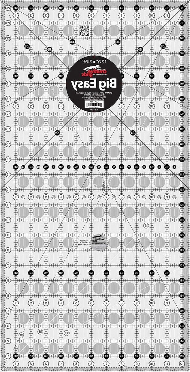 Rechthoekige Liniaal - Quilt Liniaal - Quilten en Snijden - Grootste Rechthoek Op Markt - 12-1/2 x 24-1/2 Inch - Wit
