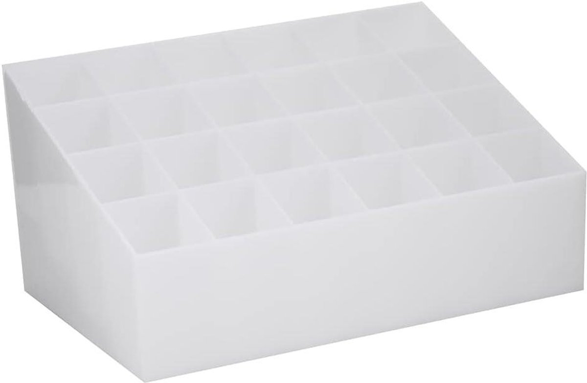 Lipstick Organizer - Lipstick Houder - Makeup Opbergen - Unieke Vorm - 24 Grids - Wit