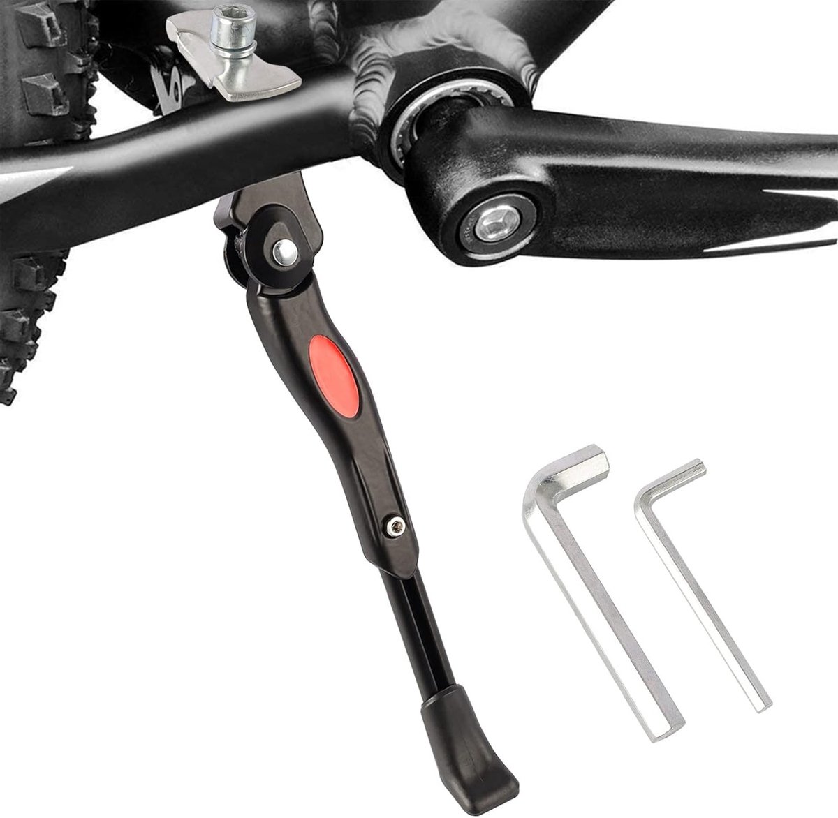 Verstelbare Fietsenstandaard voor 20, 24 en 26 inch Fietsen met Antislip Rubber Basis en Inbussleutel voor Mountainbikes en Racefietsen